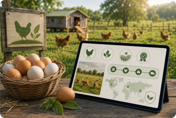 Free-range organic egg production traceability Free-range organic egg production traceability