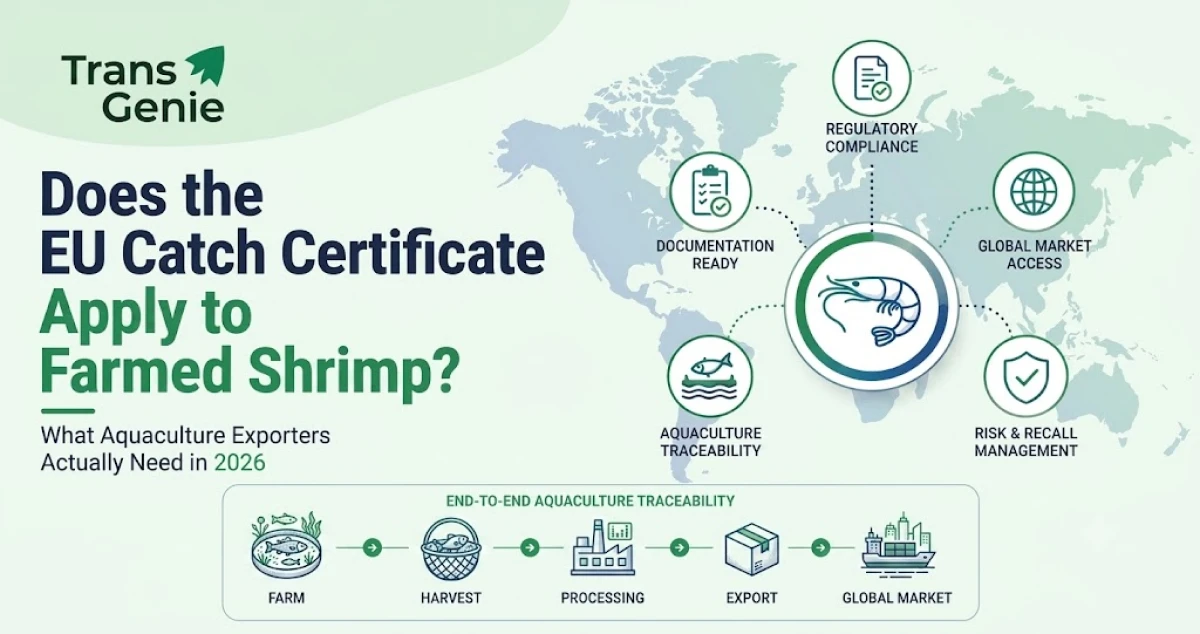 Farmed shrimp aquaculture traceability and EU catch certificate compliance