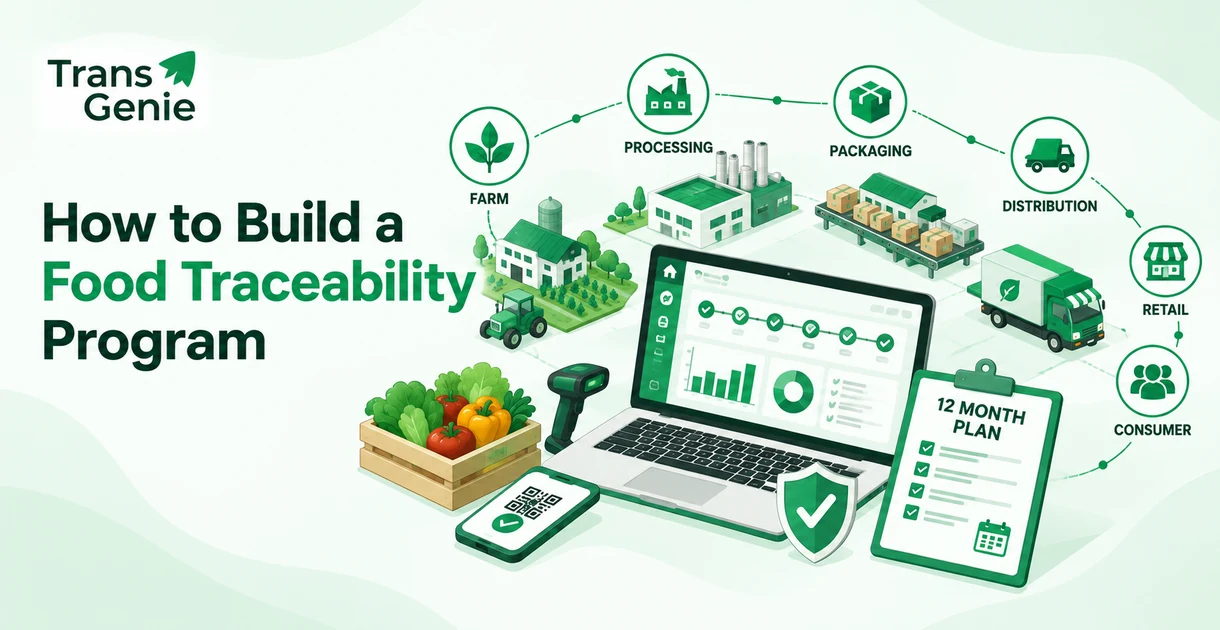 Food traceability program 12-month implementation plan and lot tracking process