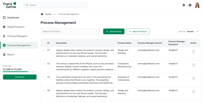 Supplier Management Dashboard