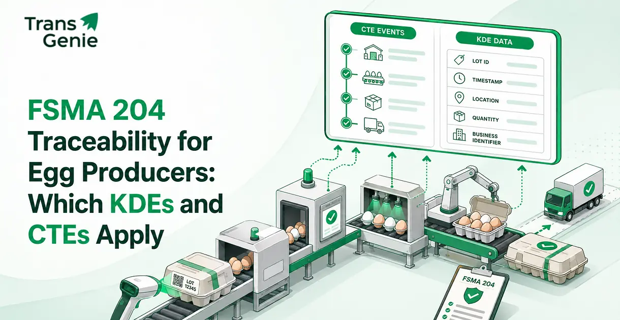 fsma 204 traceability for Egg Producers banner image