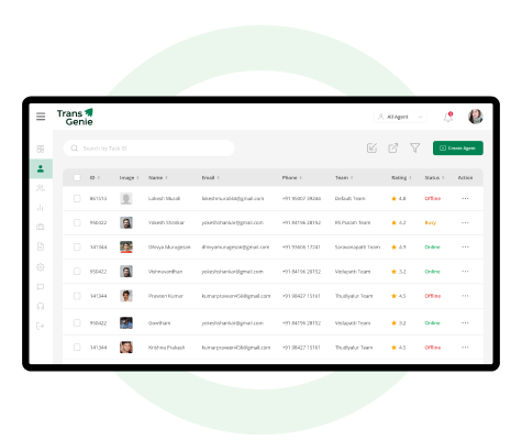 Delivery Agent Status