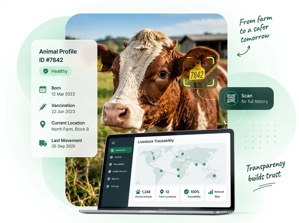 Livestock Traceability Animal Profile and Digital Dashboard Overview