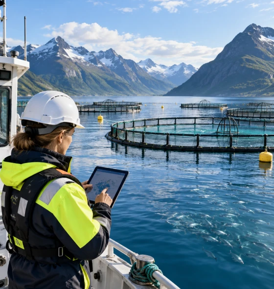 Aquaculture fish farm pens - Seafood traceability source records